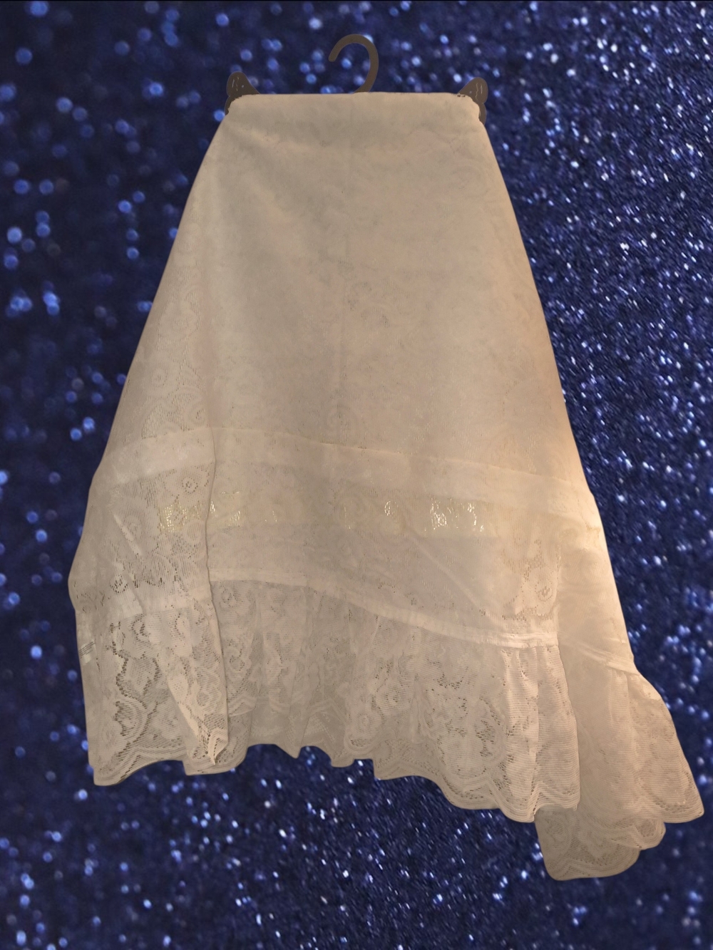 White Lace Window Panel Curtain